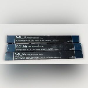 New MUA Professional Intense Color Gel Eye Liner Sapphire Blue Lot 3